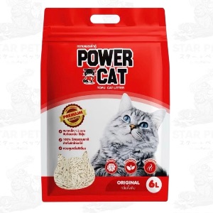 Power Cat ทรายแมวเต้าหู้กลิ่น Original 6L