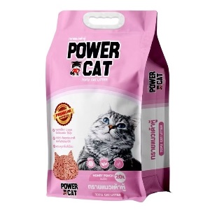 Power Cat ทรายแมวเต้าหู้กลิ่น Honey Peach 20L