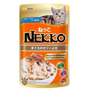 Nekko NP4 ปลาทูน่าหน้าปลาโออบแห้งในเยลลี่