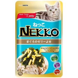 Nekko NP8 ปลาทูน่าหน้าสาหร่ายและไข่ตุ๋นในเยลลี่