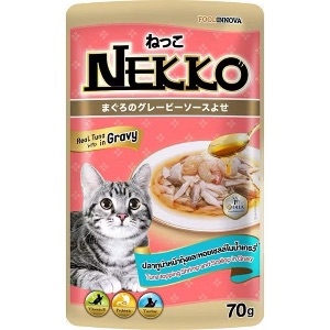 Nekko NP13 ปลาทูน่ากุ้งและหอยเชลล์ในเกรวี่