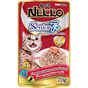 Nekko Senior7+ ปลาทูน่าหน้าแซลมอนในเยลลี่