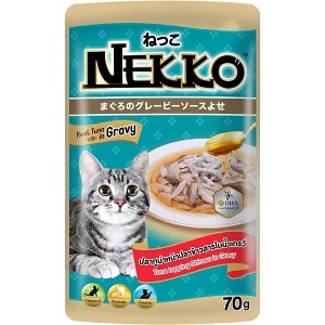Nekko NP14 ปลาทูน่าหน้าปลาข้าวสารในเกรวี่