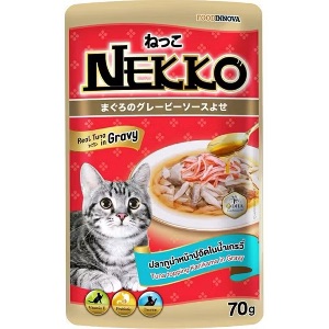 Nekko NP16 ปลาทูน่าหน้าปูอัดในเกรวี่