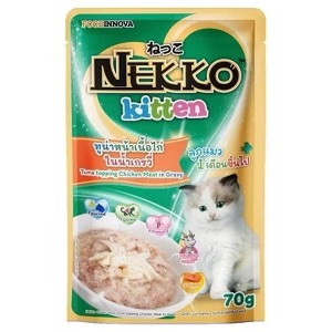 Nekko NP38 ปลาทูน่าหน้าเนื้อไก่ในน้ำเกรวี่