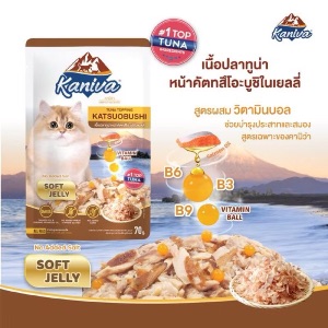 KNV เนื้อทูน่าหน้าคัตทสึโอะบูชิในเยลลี่