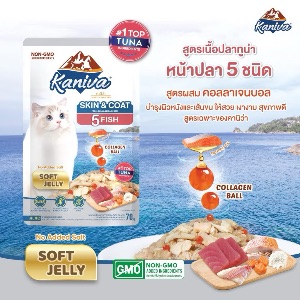 KNV เนื้อทูน่าหน้าปลา 5 ชนิดในเยลลี่