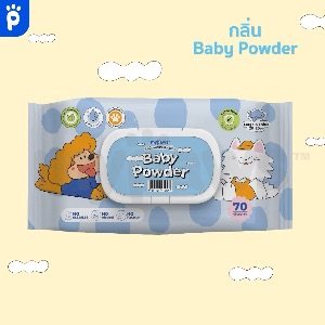 MP Pet Wipes Baby Powder - 70 sheets