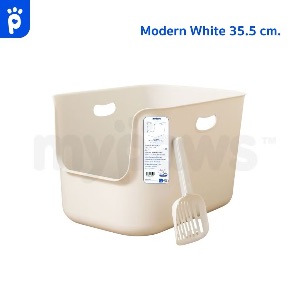 MP กระบะทรายโมเดิร์นสีขาว 35.5 cm
